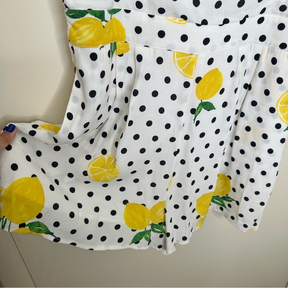 Lovers + Friends James Romper in Lemon Polkadot - Picture 5 of 12